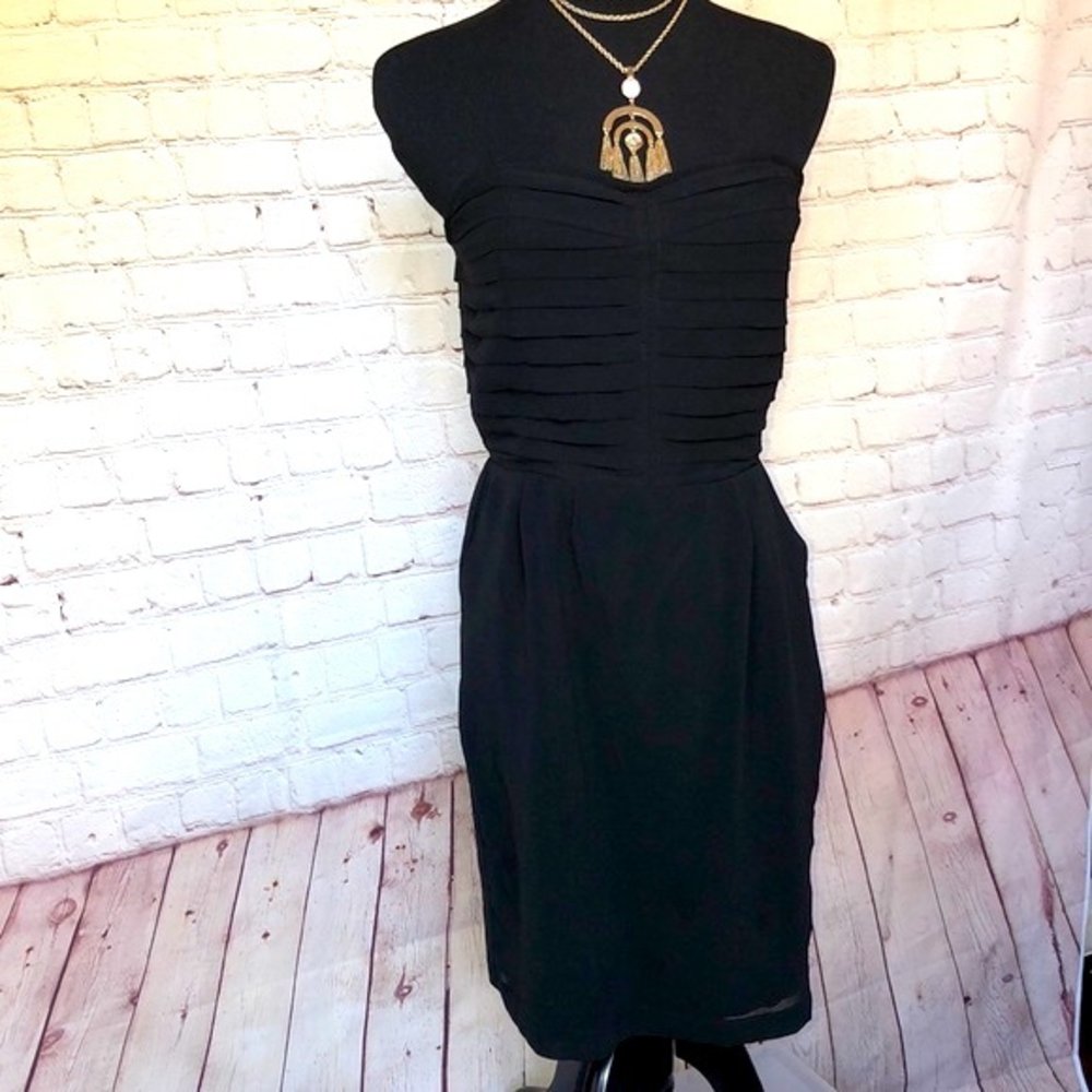 Sparkle & Fade Strapless Black Dress‎
